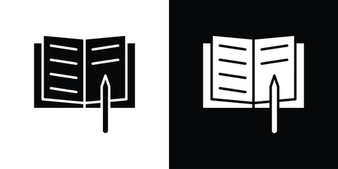 Homework icon Vector Silhouette for graphic and web design collection