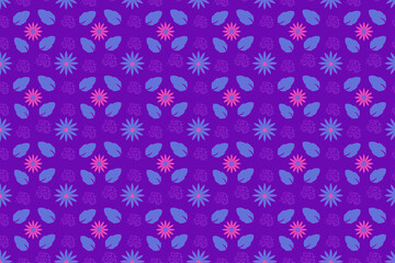 Seamless floral pattern on dark surface