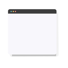 Blank Browser Window Vector Template.