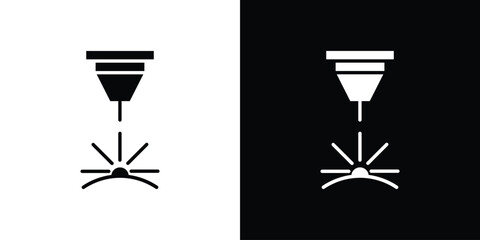 Laser machine icon Vector Silhouette for graphic and web design collection