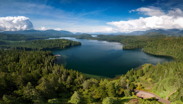 aerial majesty panoramic views of wiser lake lynden wa