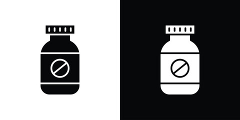Medicine bottle icon Vector Silhouette for graphic and web design collection