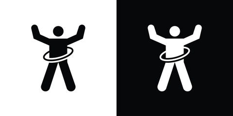 People Hula hop icon Vector Silhouette for graphic and web design collection