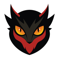 Demon Eyes Vector Illustration ? Cartoon, Clipart and Line Art Design for Print.eps
