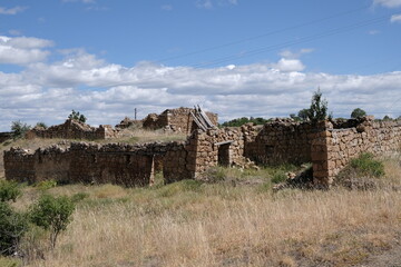 A wooden hut in a village in Turkey that has now fallen into ruin