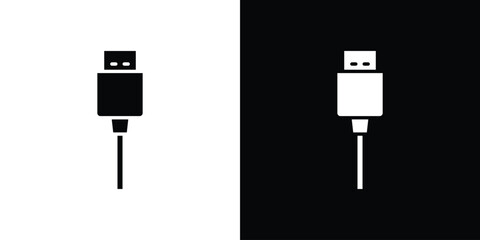 USB type c icon Vector Silhouette for graphic and web design collection