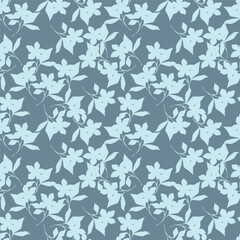 Seamless pattern with floral motifs. Vector illustration