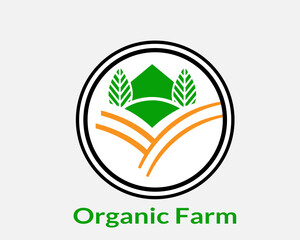 A Simple Organic Farm vector design. Natural Product and Eco friendly.