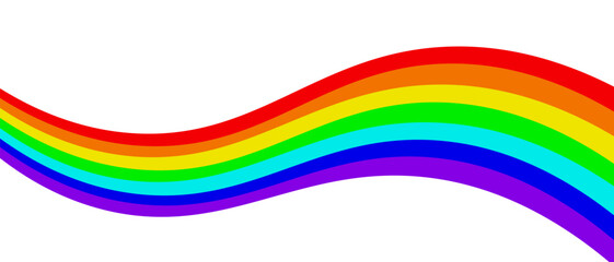 Abstract rainbow gradient element with lines and waves. Vector illustration of background.