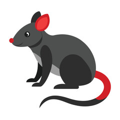 Rat Vector Illustration ? Cute Cartoon, Clipart and Line Art Design for Print.eps