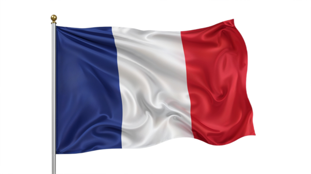 Realistic 3D French Flag Render