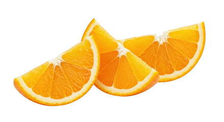 Fresh and Juicy Orange Slices Perfect for Healthy Snacks and Juices, isolated on a transparent background