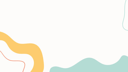 Abstract background with blue waves and coral pink paint splash curves