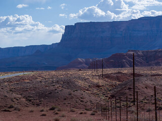 A desert view from the highway