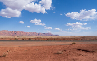 A desert view from the highway