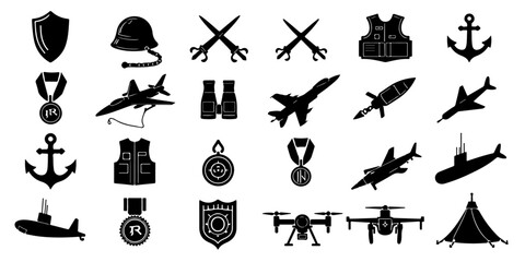 Silhouette Military & Defense Icons