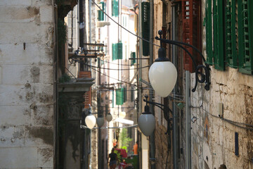 Traditional Mediterranean architecture in Sibenik, Croatia.