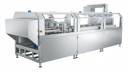 Industrial food processing machine isolated on a white background png ai generated