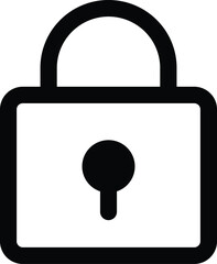 Padlock Security Lock Icon in Bold Line