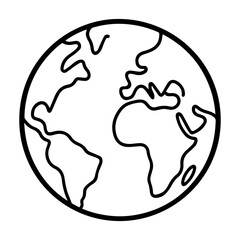 line icon earth on white background vector
Vector icon on white background