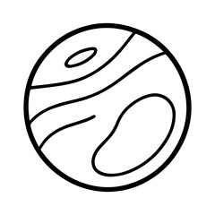 line icon pluto on white background vector
Vector icon on white background