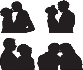 International Kissing Day Adorable Cartoon Lovers Celebrating Love and Affection with kiss.


