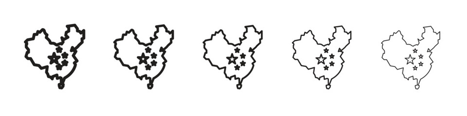 China map icon. modern outline style vector icons series