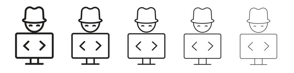 Hacker icon. modern outline style vector icons series