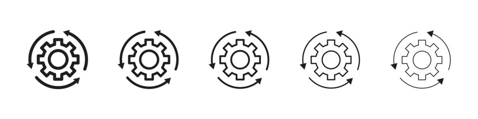 Implementation icon. modern outline style vector icons series