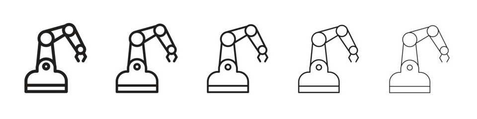 Industrial robot icon. modern outline style vector icons series