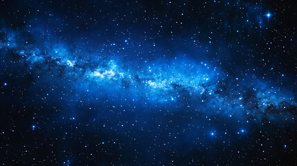 Obraz premium Stunning deep blue galaxy featuring countless stars cosmic background and celestial beauty shining brightly into infinity