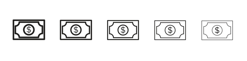 Money icon. modern outline style vector icons series