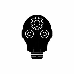 clean unique silhouette Indian Paintbrush Flower Icon vector illustration