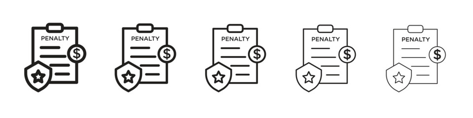 Penalty icon. modern outline style vector icons series