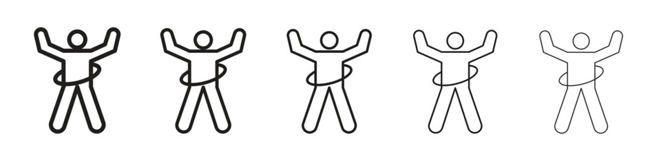 People Hula hop icon. modern outline style vector icons series