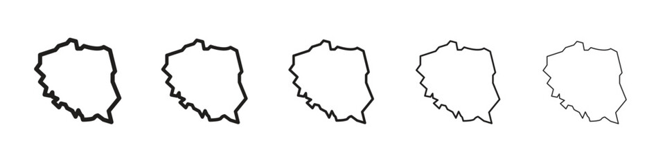 Poland icon. modern outline style vector icons series