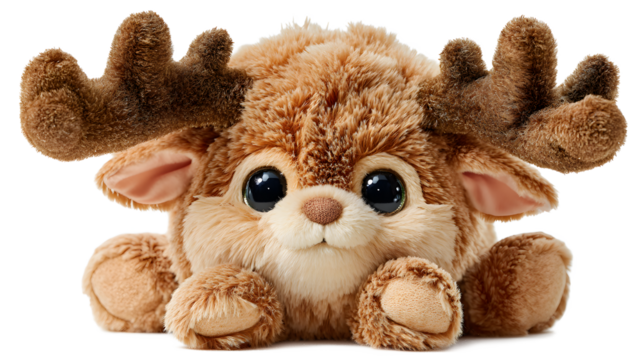 A stuffed animal that looks like a deer