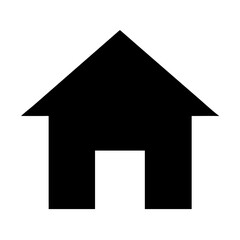 Black home icon vector image for real estate and property design projects use