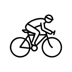 Obraz premium Cyclist riding bicycle vector illustration for cycling and sport related designs