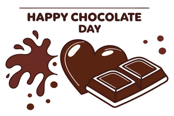 Vector illustration set of heart-shaped chocolate, and candy, perfect for world chocolate day, sweet dessert and coffee shop designs.