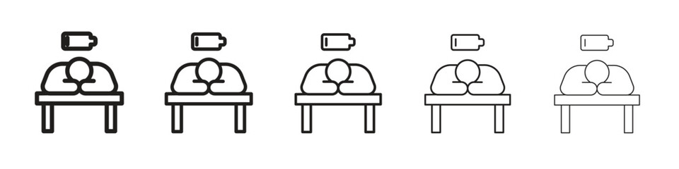 Tired person icon. modern outline style vector icons series