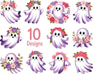 Creepy Halloween Clipart Collection – Skulls, Witches, and Haunted House Elements, Retro Style Halloween Graphics – Zombie, Vampire, Pumpkin and More Vector Pack, Kawaii Halloween Vector Set – Fun, Co