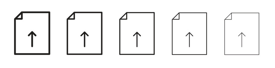 Upload file icon. modern outline style vector icons series