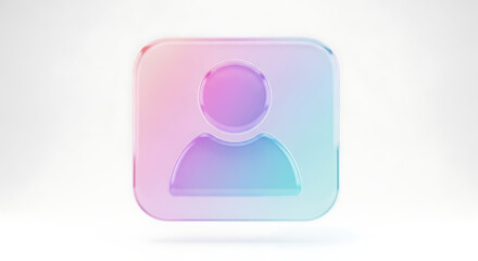 Fototapeta premium Gradient Glass User Icon Modern Profile Avatar Design Element