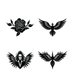 black and white wings