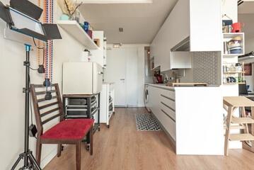 Traditionally, kitchens were closed and purely functional spaces