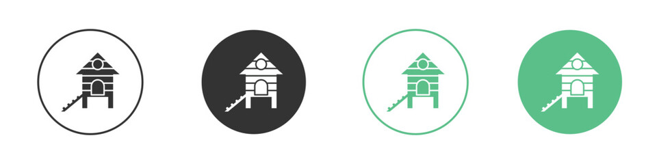 Chicken coop icon vector pictogram for ui ux interface elements