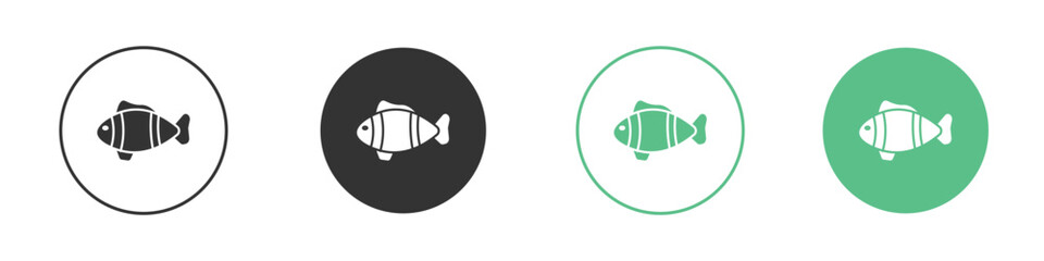 Fototapeta premium Clown fish icon vector pictogram for ui ux interface elements