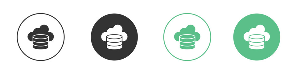 Cloud server icon vector pictogram for ui ux interface elements