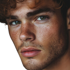 Fototapeta premium portrait of a young man on transparent png background